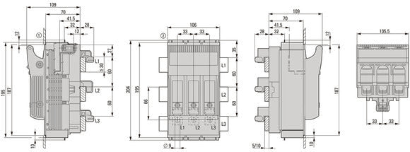 Eaton NH 3-poliger Sicherungsschalter Trennschalter 160A - 183035 Bild 2