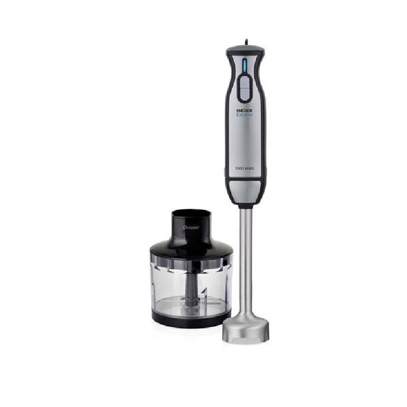 Mixer Haeger Extreme Zerkleinerer 1000w - 2 Easy-/sanft-touch-schalter - Abnehmbare Welle - Edelstahlfuß - Inkl. Zerkleinerer