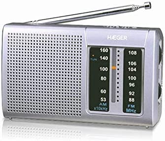 Haeger Goal - Tragbares Am/fm-radio Mit Teleskopantenne Mit 32 Cm, Handschlaufe, Kopfhöreranschluss