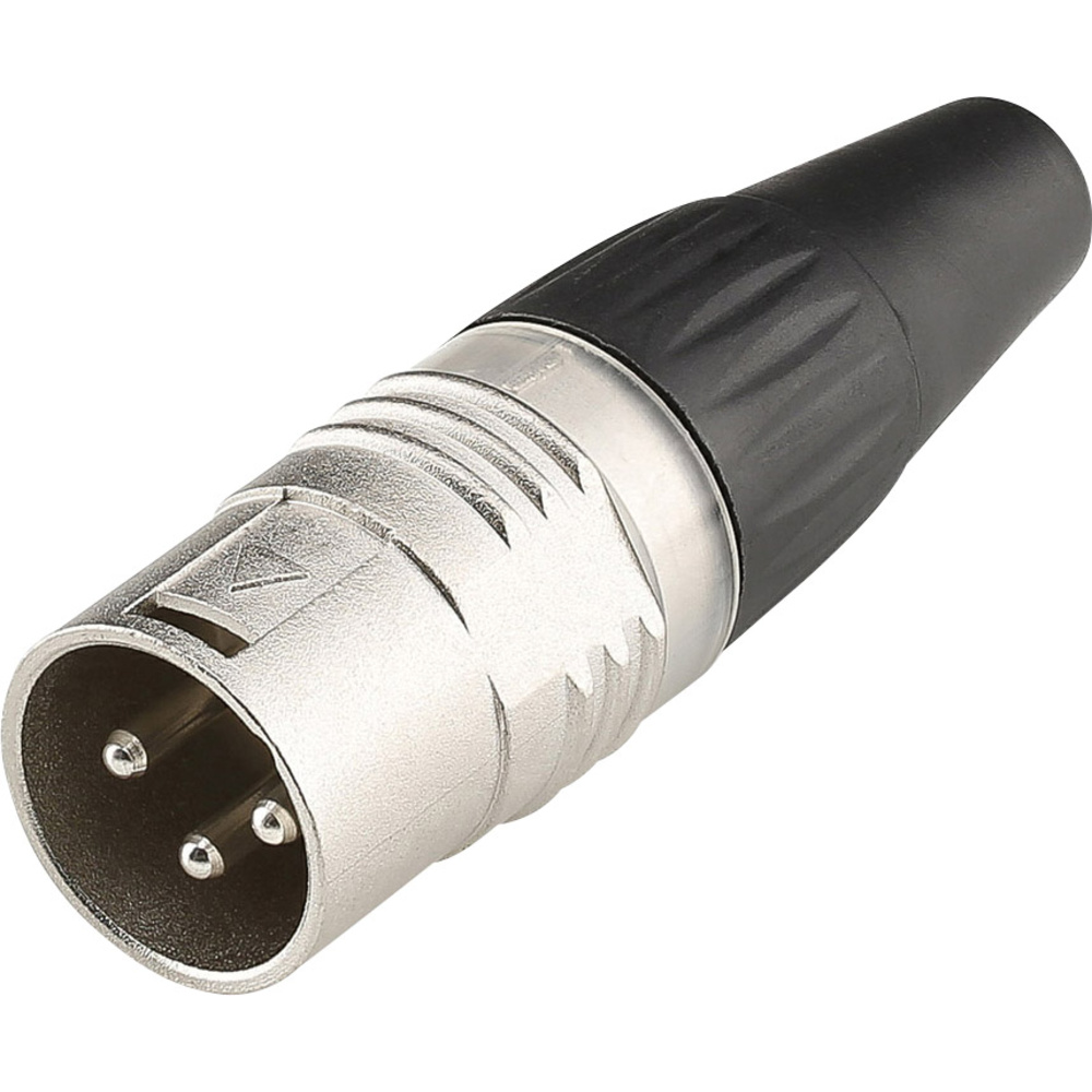 Hicon - Hi-x3cm-v Xlr-steckverbinder Stecker, Gerade Polzahl: 3 Schwarz, Silber 1 St.