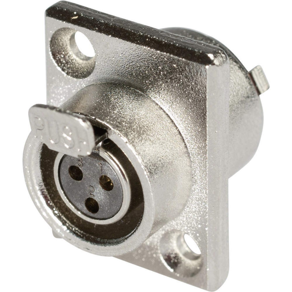 Hi-xmef3 Xlr-steckverbinder Buchse, Einbau Vertikal Polzahl: 3 Silber 1 St. - Hicon
