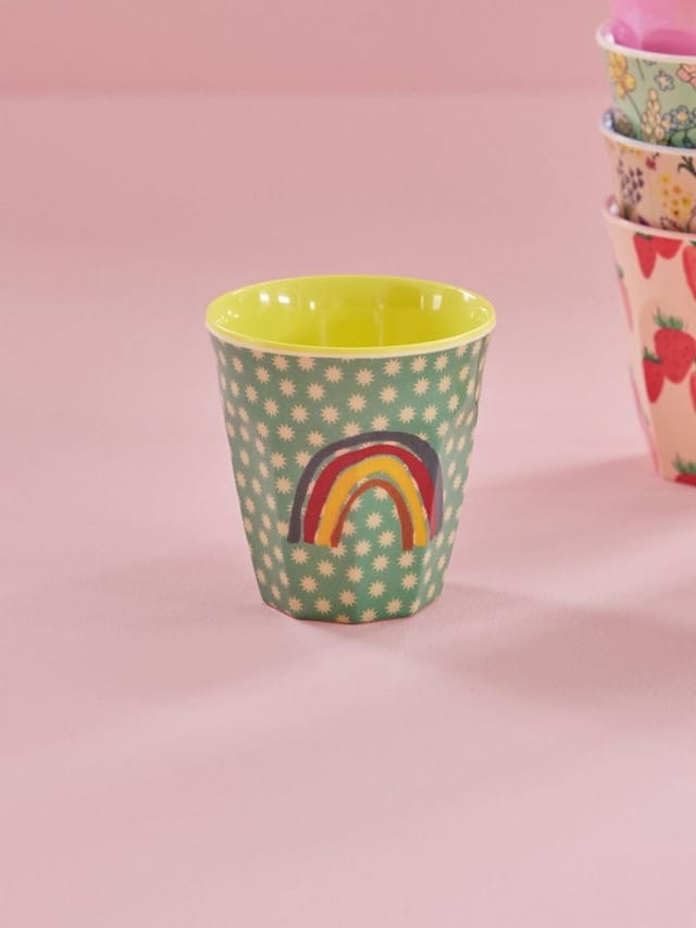 Rice Melamin Becher Rainbow and Stars Print Melaminbecher Medium