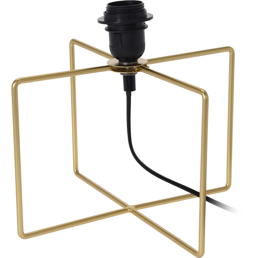 Tischleuchte, Quadratisch Loft, Farbe Gold, 25 Cm - Home Styling Collection