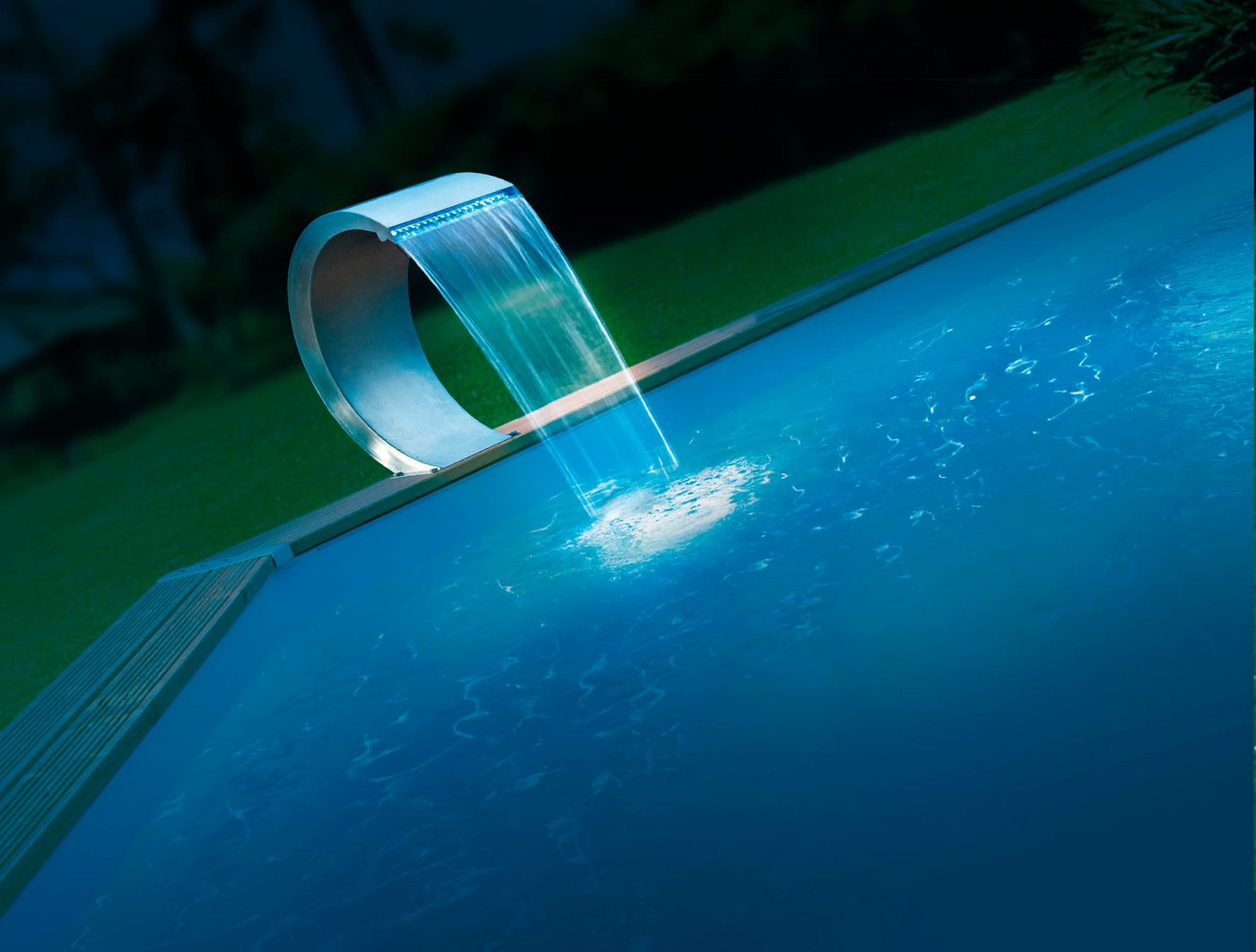 Ubbink MAMBA LED Wasserfall Element Edelstahl 54cm
