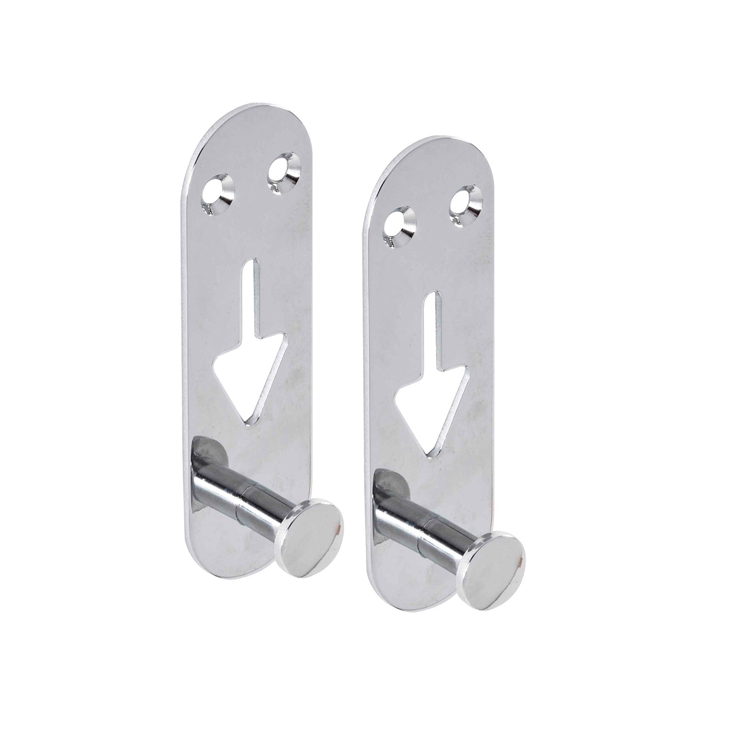 Zweifacher Wand Kleiderhaken Wandhaken Ausverchromter Stahl 2 St. Mod. Arrow