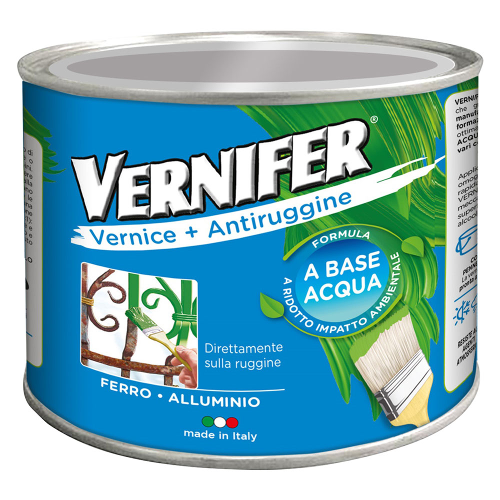 'vernifer' Rostschutzfarbe Auf Wasserbasis Ml. 500 - Satinschwarz (4604)