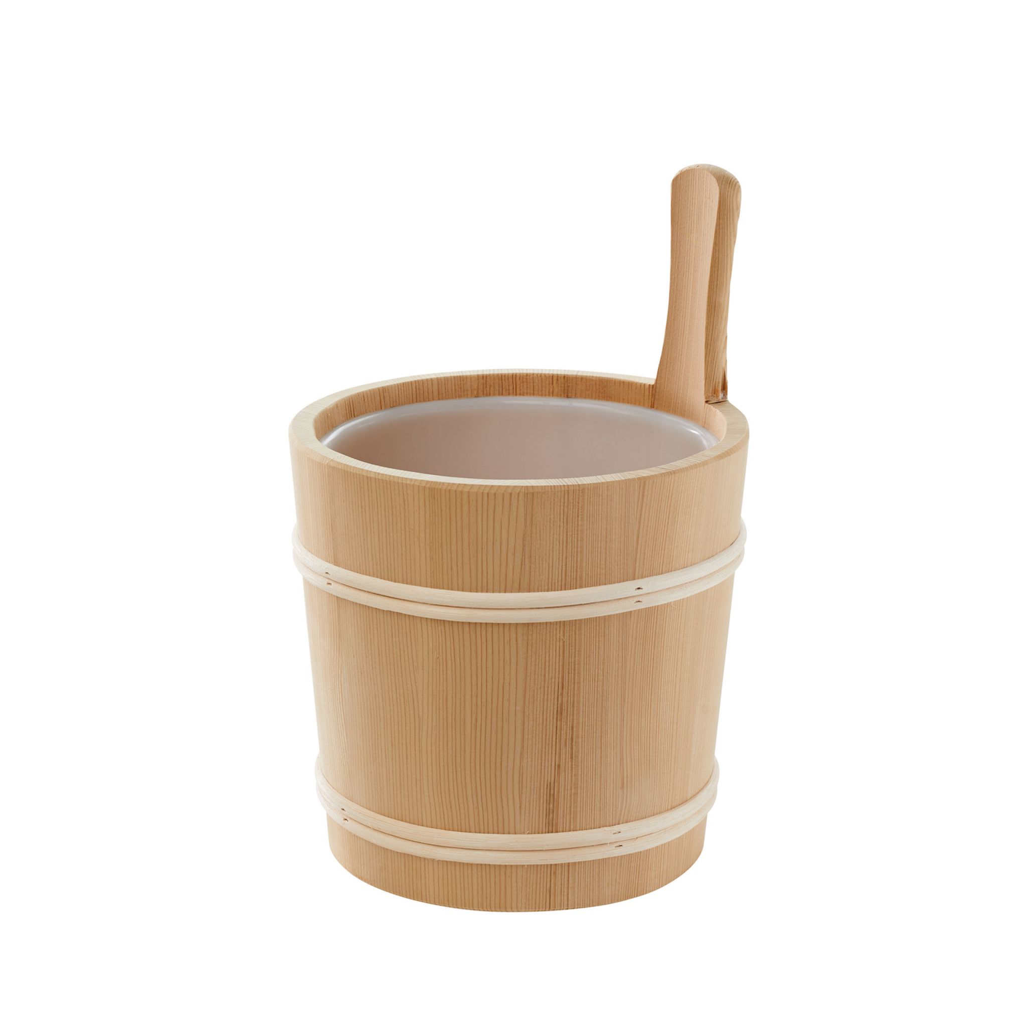 Infraworld - Aufgusseimer Thermofichte Mit Holzring 5 Liter Kunststoffeinsatz S2306