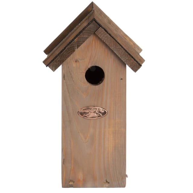 Vogelhaus für Blaumeisen Nistkasten Holz mit Bitumendach 27cm