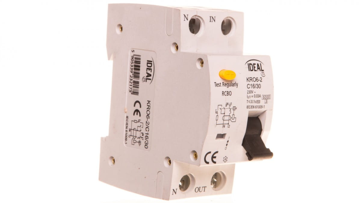 Fehlerstromschutzschalter 2p C 16a 0,03a Typ Ac Kro6-2/c16/30 23217