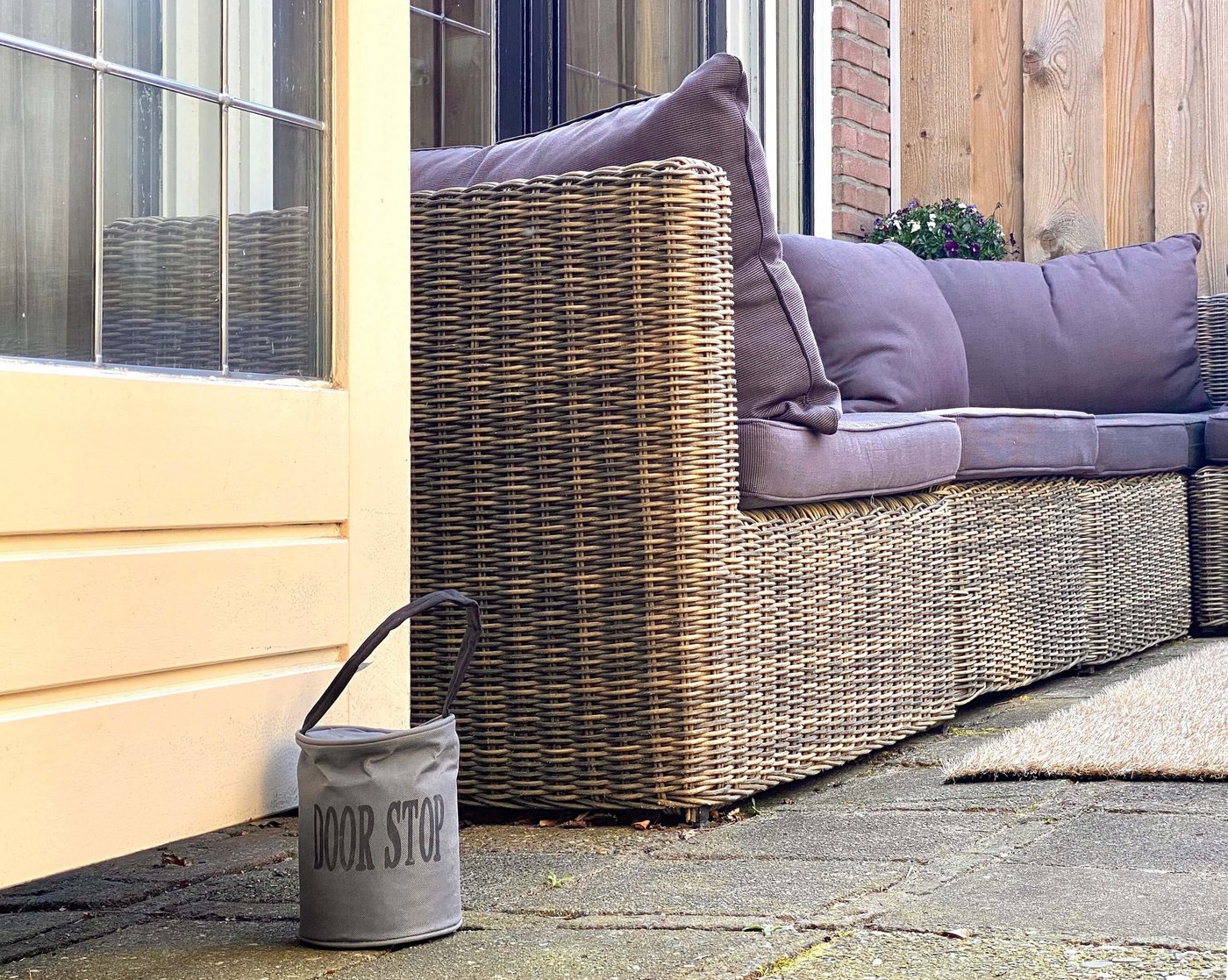 Cooler Türstopper Türsperre Sack Door-Stop Grau Bild 2