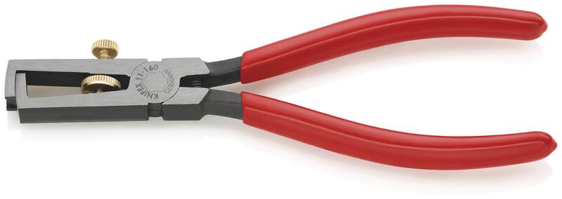 Knipex Abisolierzange Mit Öffnungsfeder, Universal Mit Kunststoff Überzogen, Schwarz Atramentiert, 160 Mm