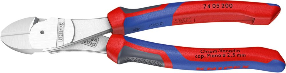 Knipex 74 05 180 Kraft-seitenschneider Mit Mehrko.-hülle Verchromt 180 Mm