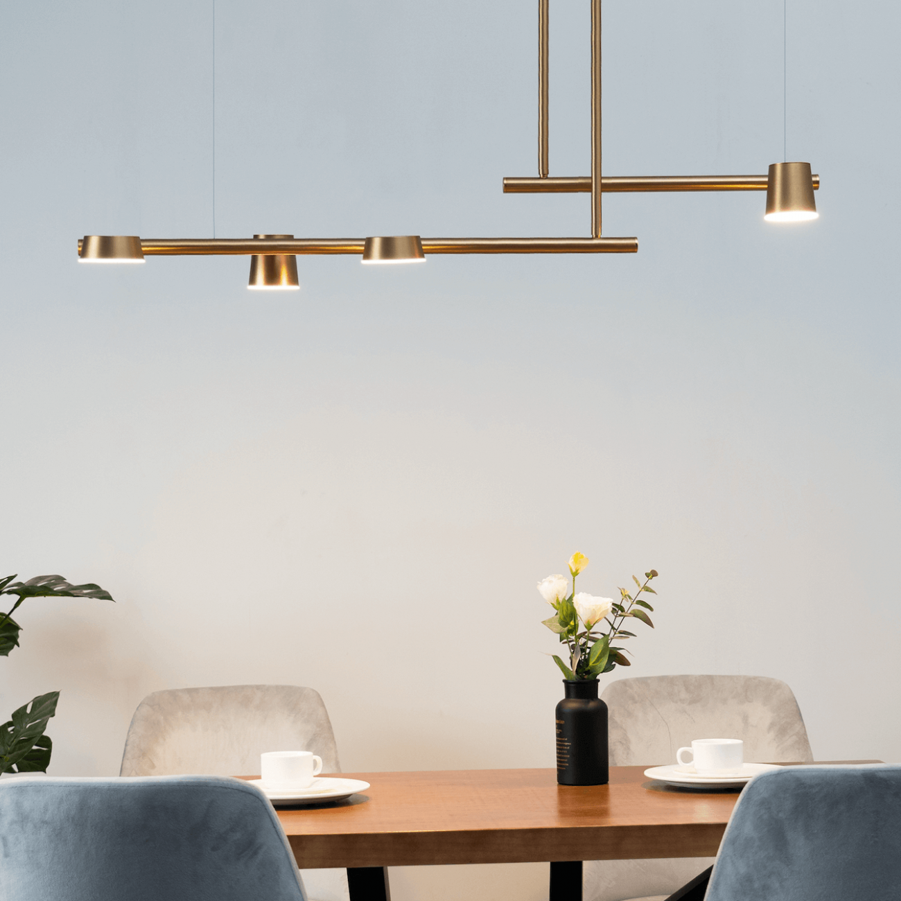 Große Moderne Goldene Hängeleuchte - Pedri