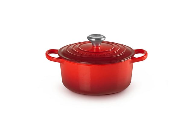Le Creuset Bräter Signature Rund Gusseisen Kirschrot 18cm