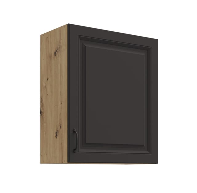 Küchen Preisbombe - Hängeschrank 60 Cm Stilo Grau + Eiche Artisan Küchenzeile Küchenblock Küche