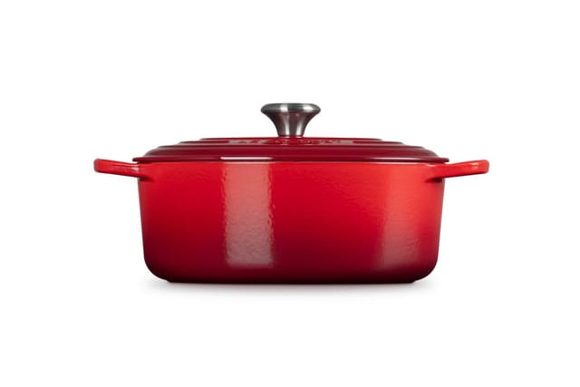 Le Creuset Bräter Signature Oval Gusseisen Kirschrot 27cm