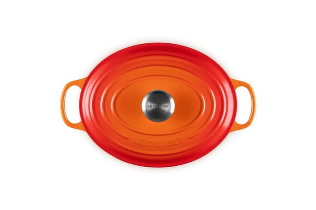 Le Creuset Bräter Signature Oval Gusseisen Ofenrot 27cm