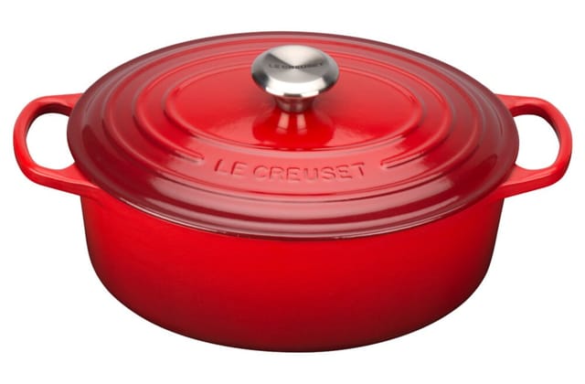 Le Creuset Bräter Signature Oval Gusseisen Kirschrot 29cm