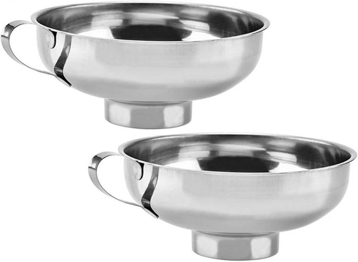 Edelstahl-marmeladentrichter - Trichter Mit Griff - Füllhilfe Für Gläser - Metalltrichter 14 Cm, Öffnung 6,4 Cm - Füllhilfe - Küchenzubehör