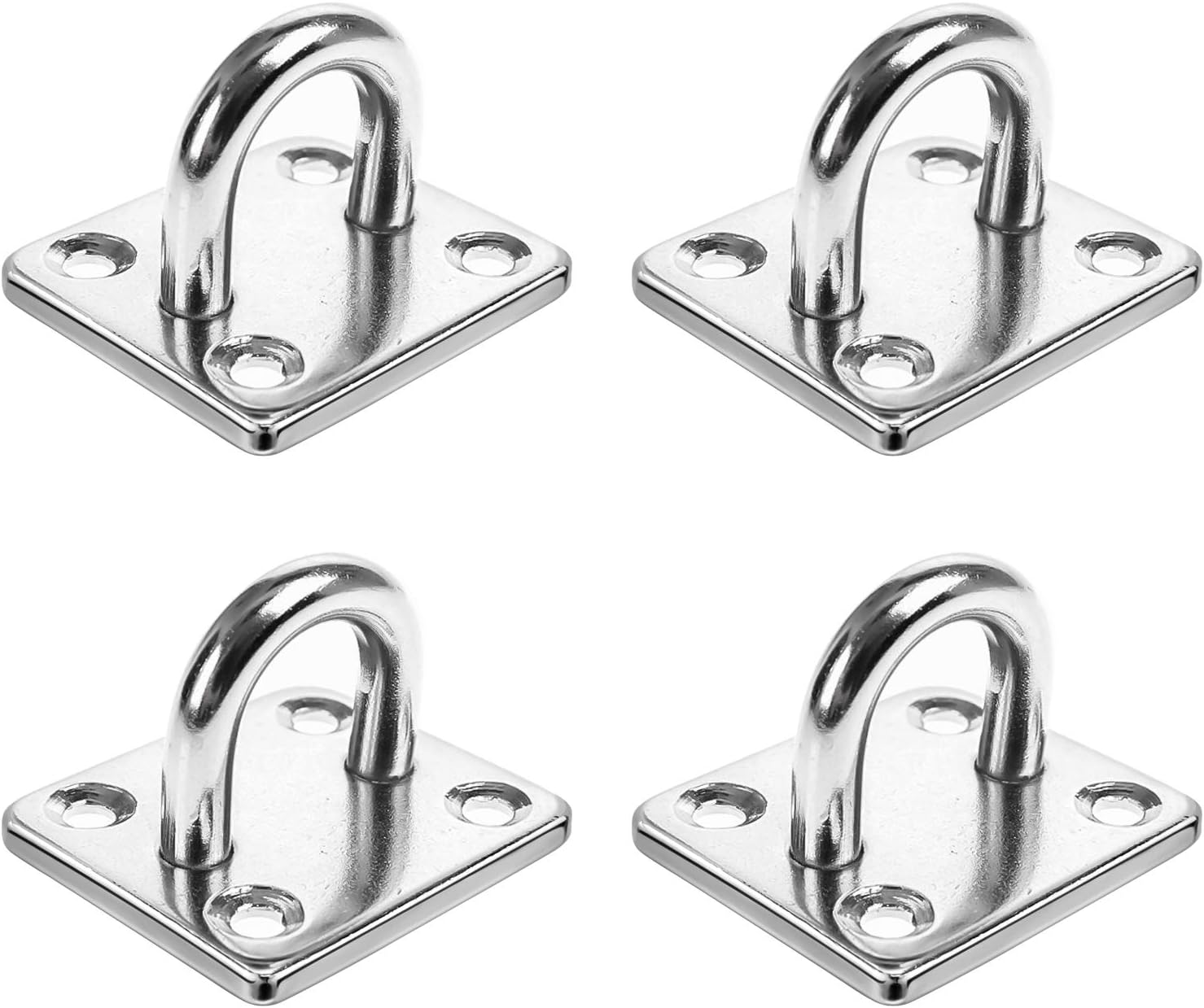 4pcs 6mm 304 Edelstahl Oblique Plate Schutzauge, Marine Heftung Hardware Hakenschlaufe