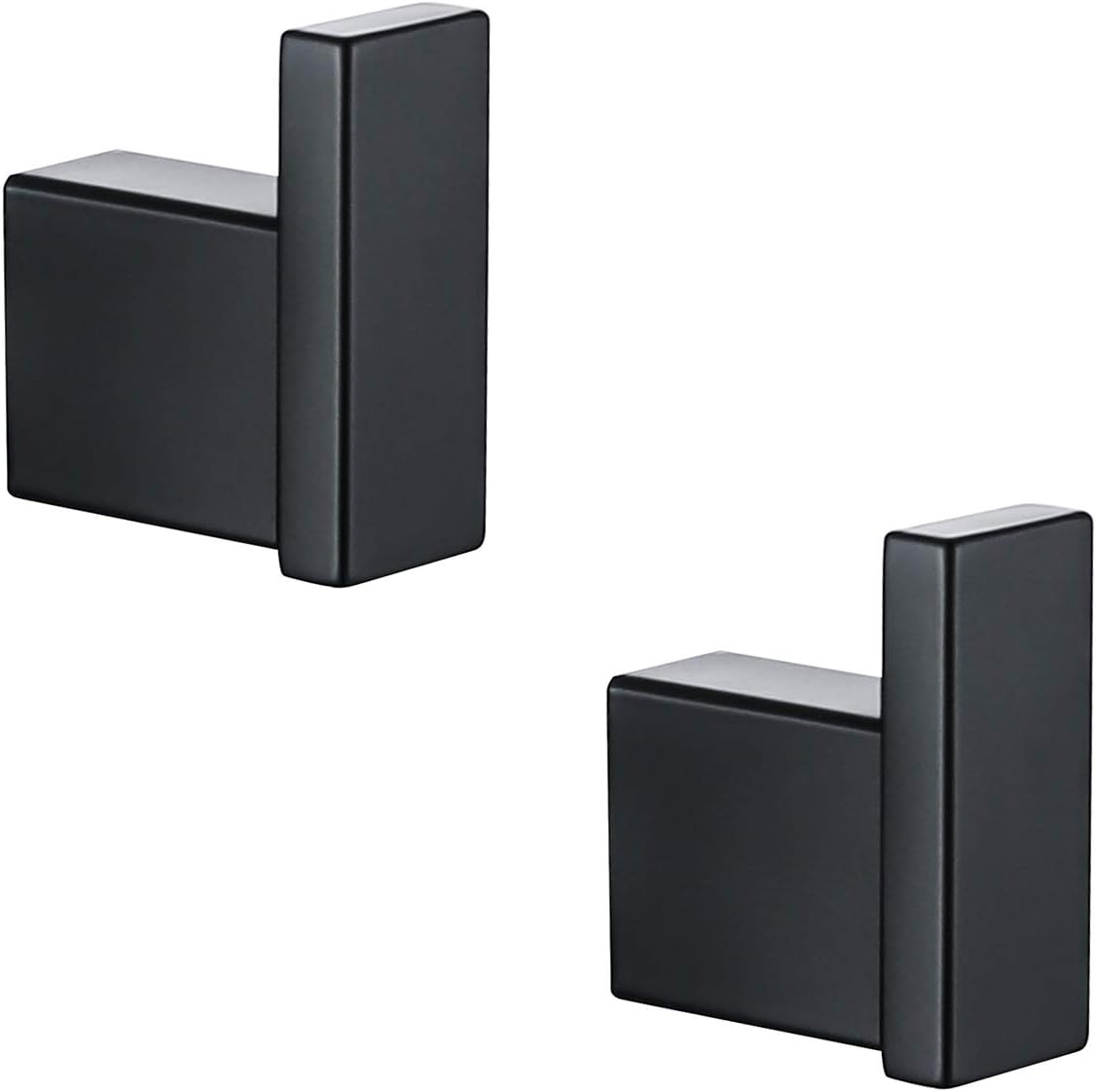 Matte Black Handtuch Bademantelhaken Bad Hardware Zubehör Kleiderhaken 304 Edelstahl Badezimmer Küche Moderner Hotelstil Wandgarderobe 2er Pack.