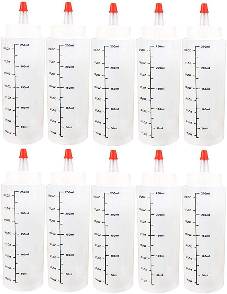 Liquid Bottle Squeeze Bottle 10pcs Squeeze Squeeze Bottle Salatflasche Mit Messskala Gewürzflaschen Aus Kunststoff Ölflasche Saucenflasche Küche Kunststoffset Für Zuhause Und Restaurant