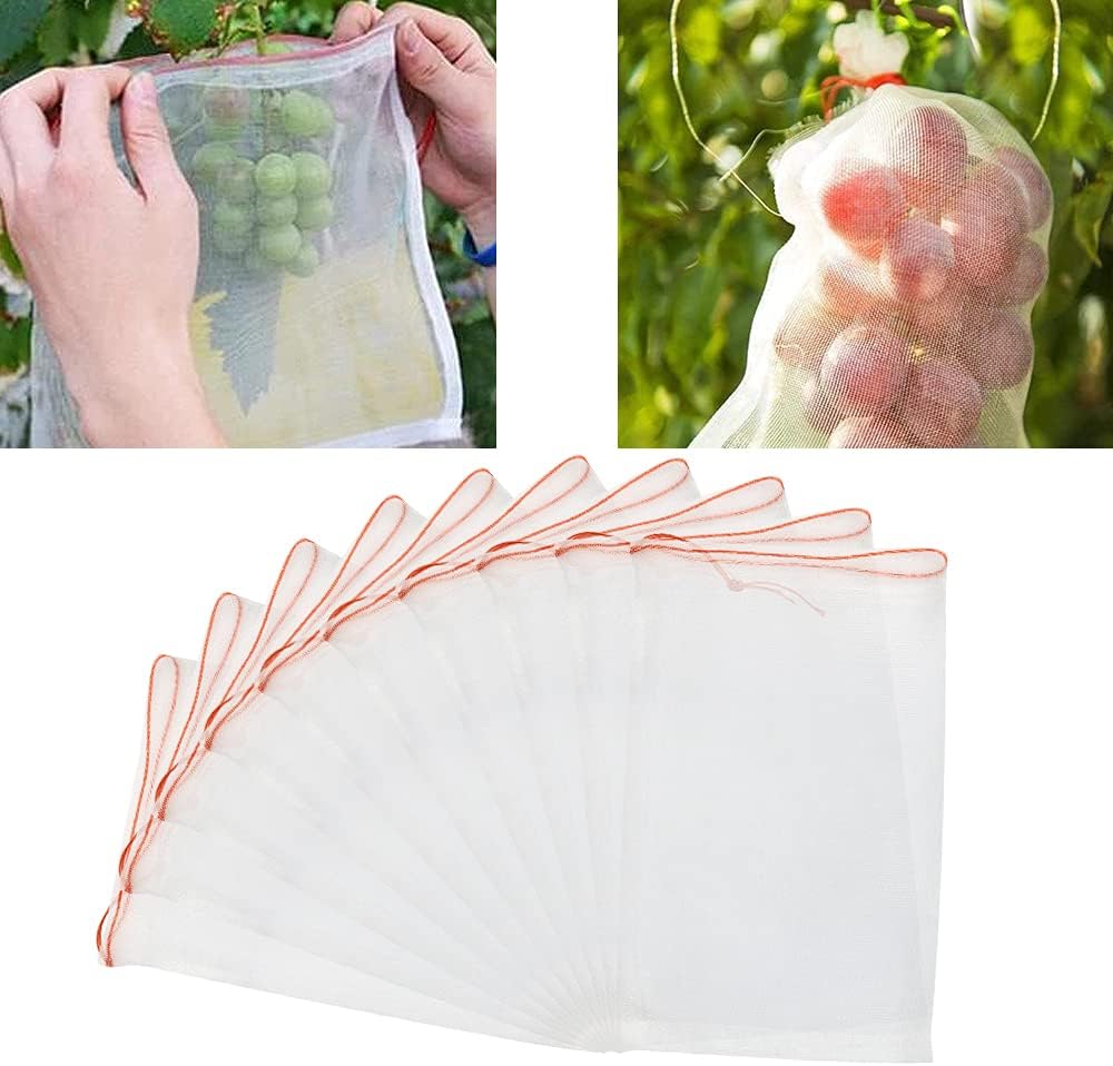 50 Stücke Obst Schutzbeutel Frucht Nylon Garten Netzbeutel Obst Schutz Beutel 2030cm Schutzbeutel Weintrauben Trauben Atmungsaktiv Obstschutzbeutel Netz Beutel Fruchtschutzbeutel Mit Zugband