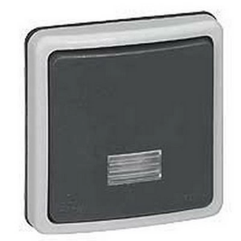 Legrand 090480 – Wechselschalter Mit Kontrollleuchte 10 A – Plexo 66 Modular Grau – Ip66/ik08