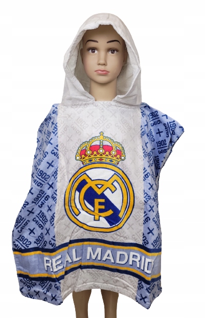 Real Madrid Poncho-handtuch 100% Baumwolle Poncho