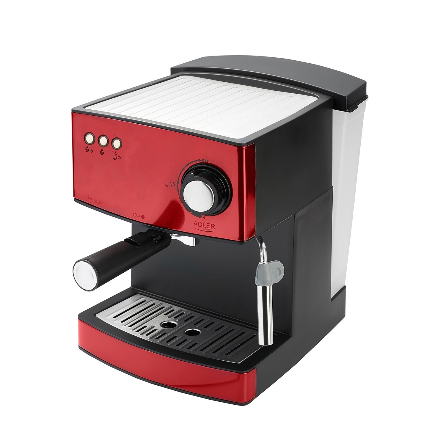 Machine À Café, Cafetière Expresso Adler Ad 4404r, 15 Bars, 850w, Rouge