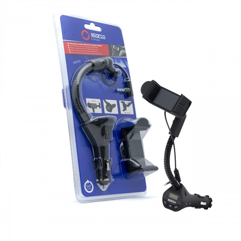 Halterung Mit Fm-sender Und Sparco Spc5100 Freisprecheinrichtung