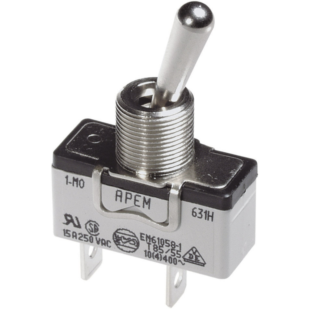 Apem - 637h/2 637h/2 Kippschalter 250 V/ac 10 A 1 X (ein)/aus/(ein) Tastend/0/tastend 1 St.