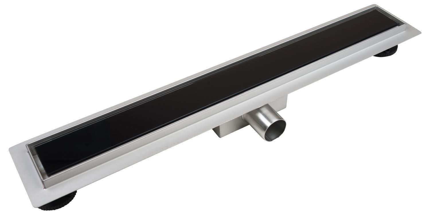 G-drain Next 100 Cm Lineare Ablaufrinne Mit Glasplatte Dunkel