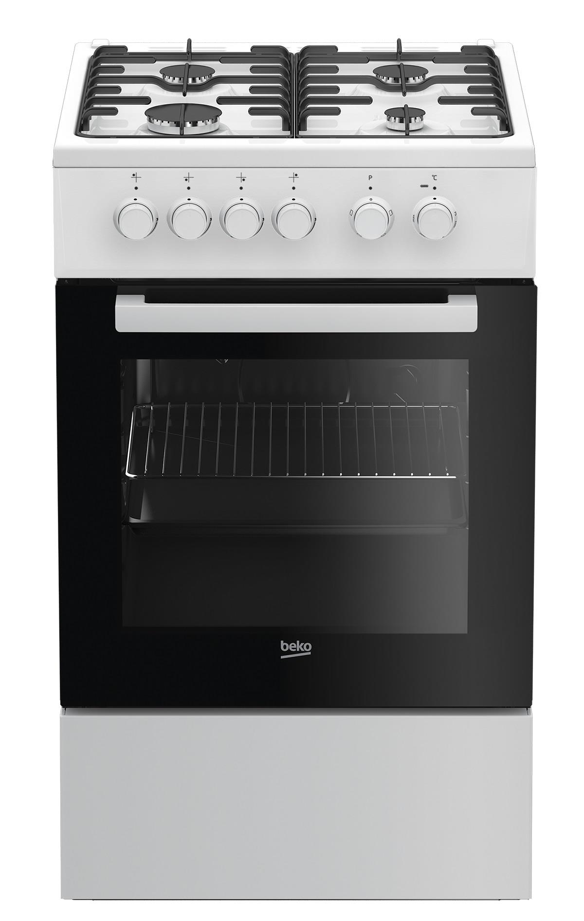 Beko Pal-7786982120 - Elektro- Und Gasherd (freistehend, 50,0 Cm, Kühlschrankgehäuse), Tür Mit Doppelverglasung