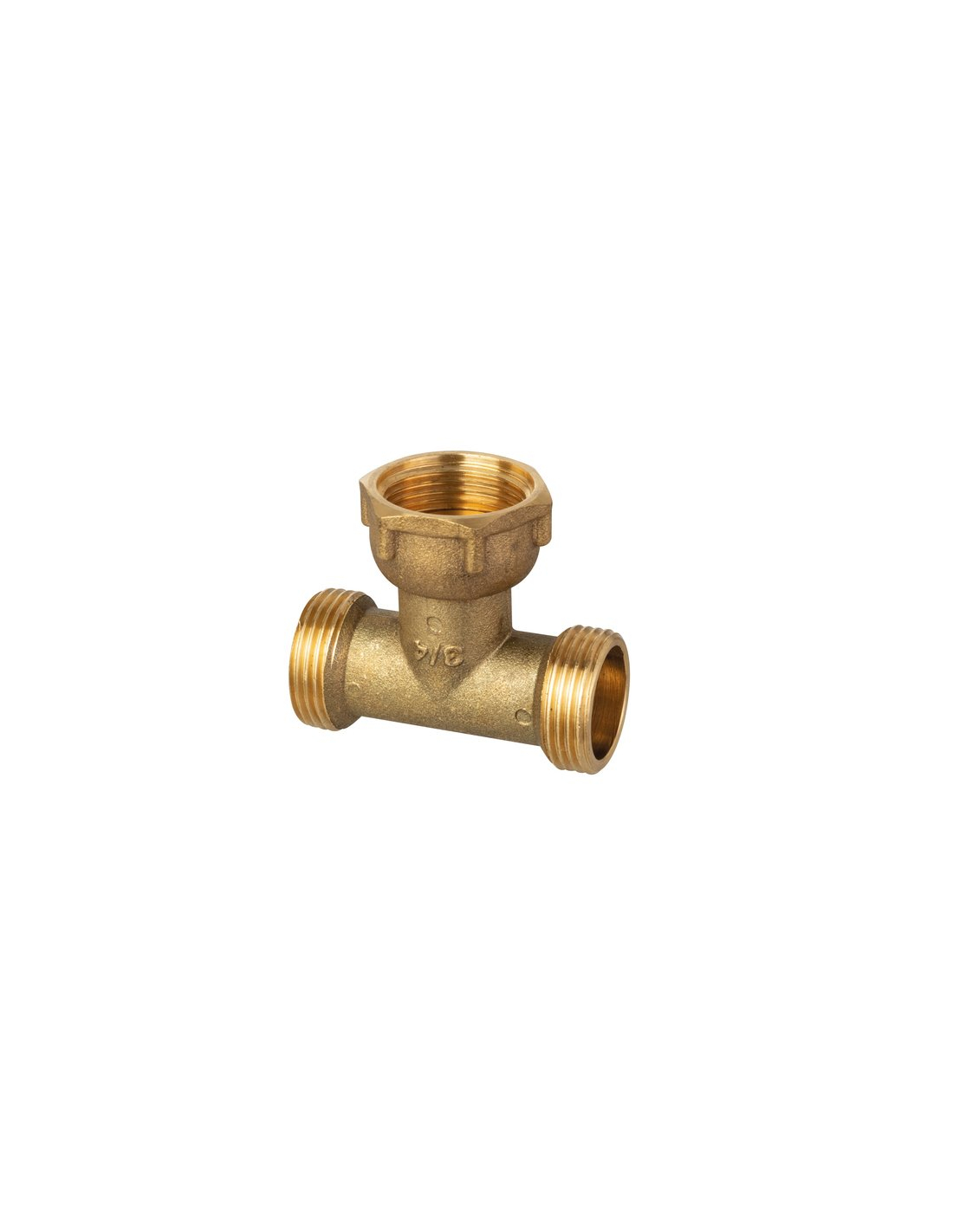 Raccord T Laiton M3/4 F3/4 M3/4 Dérivation Eau Filetée Laiton Robuste - Générique