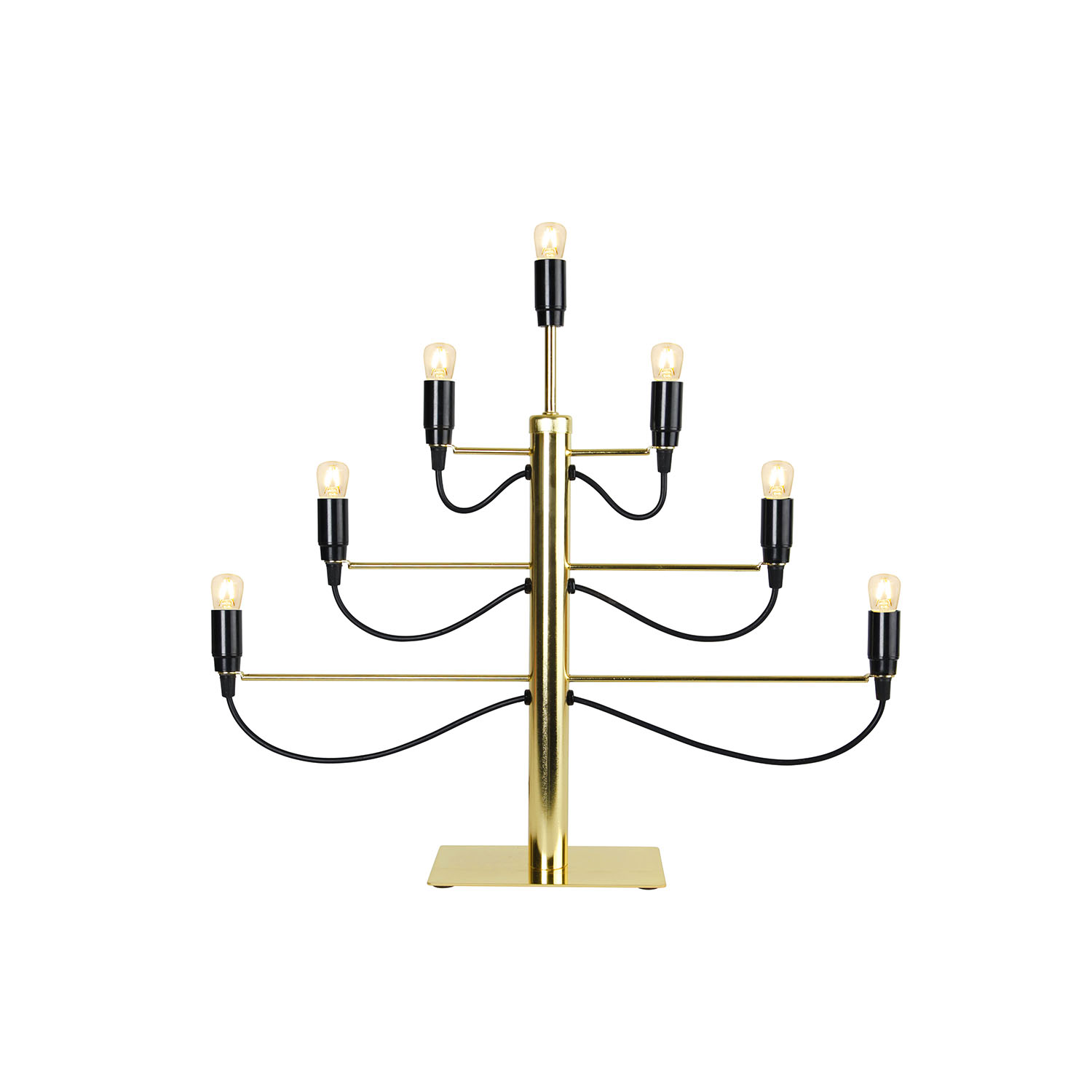 Star Led Fensterleuchter Milano, 7 E14 Fassungen Gold, 15w, 6x5,25x1cm