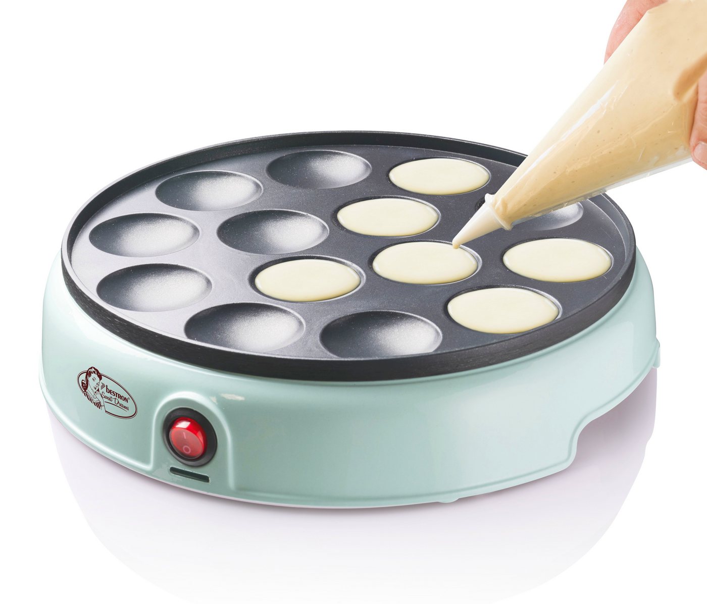 Poffertjes-gerät Apfm700sdm 800 W Minzgrün Bestron Bild 5