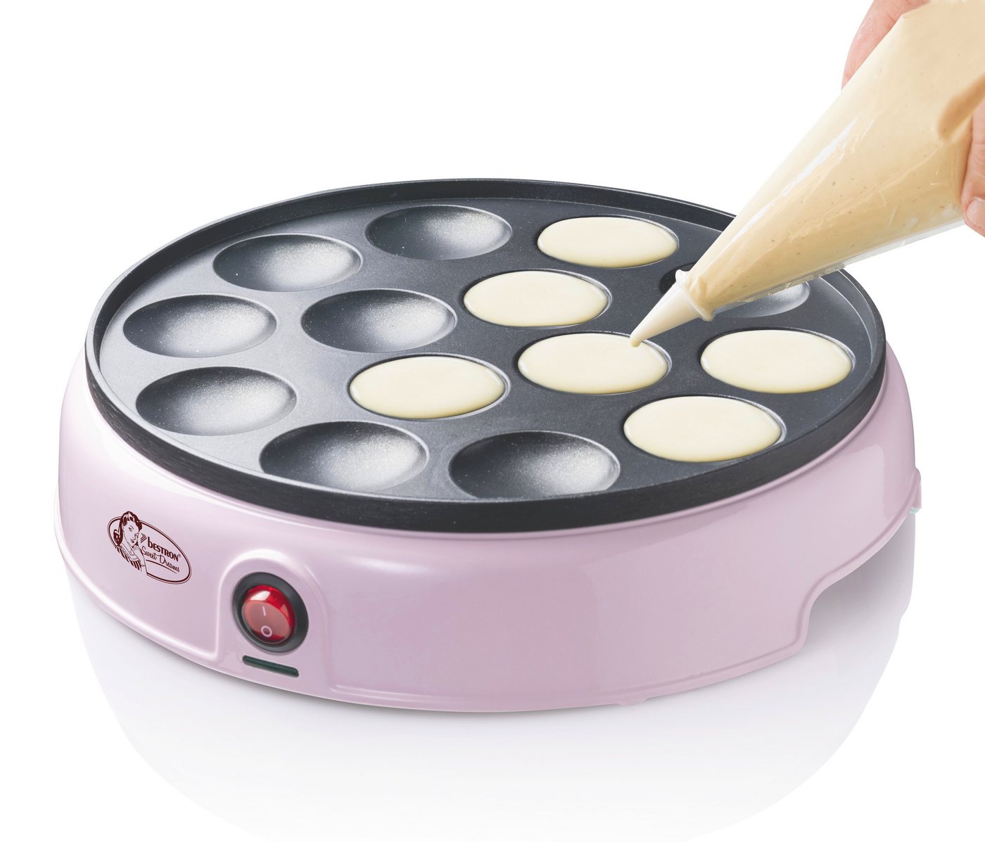 Poffertjes-gerät Apfm700sdp 800 W Rosa Bestron Bild 4