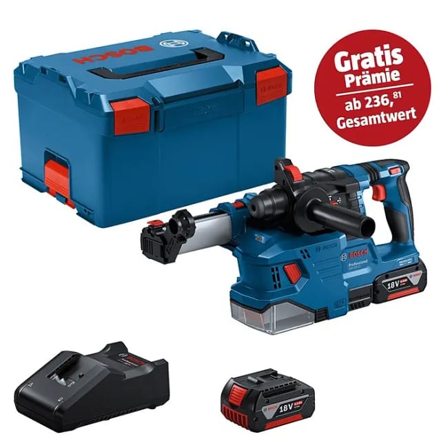 Akku-Bohrhammer GBH 18V-22 Professional, 18Volt, mit GDE 18V-12