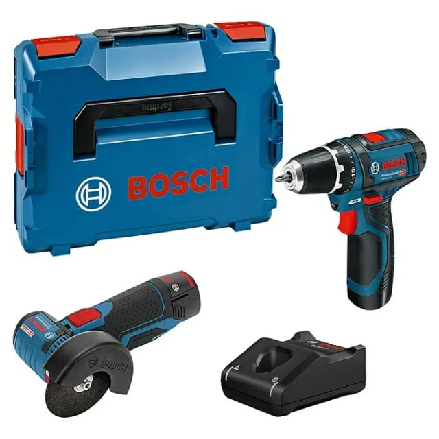 12V Profi Set GSR 12V-15, GWS 12V-76 Combo Kit, Werkzeug-Set