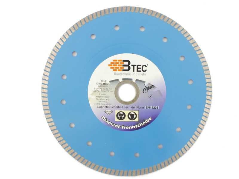 Diamanttrennscheibe Turbo Rondo Fliese Extra Dünn Ø 85 Mm X 1,0 Bohrung 15,00 Mm