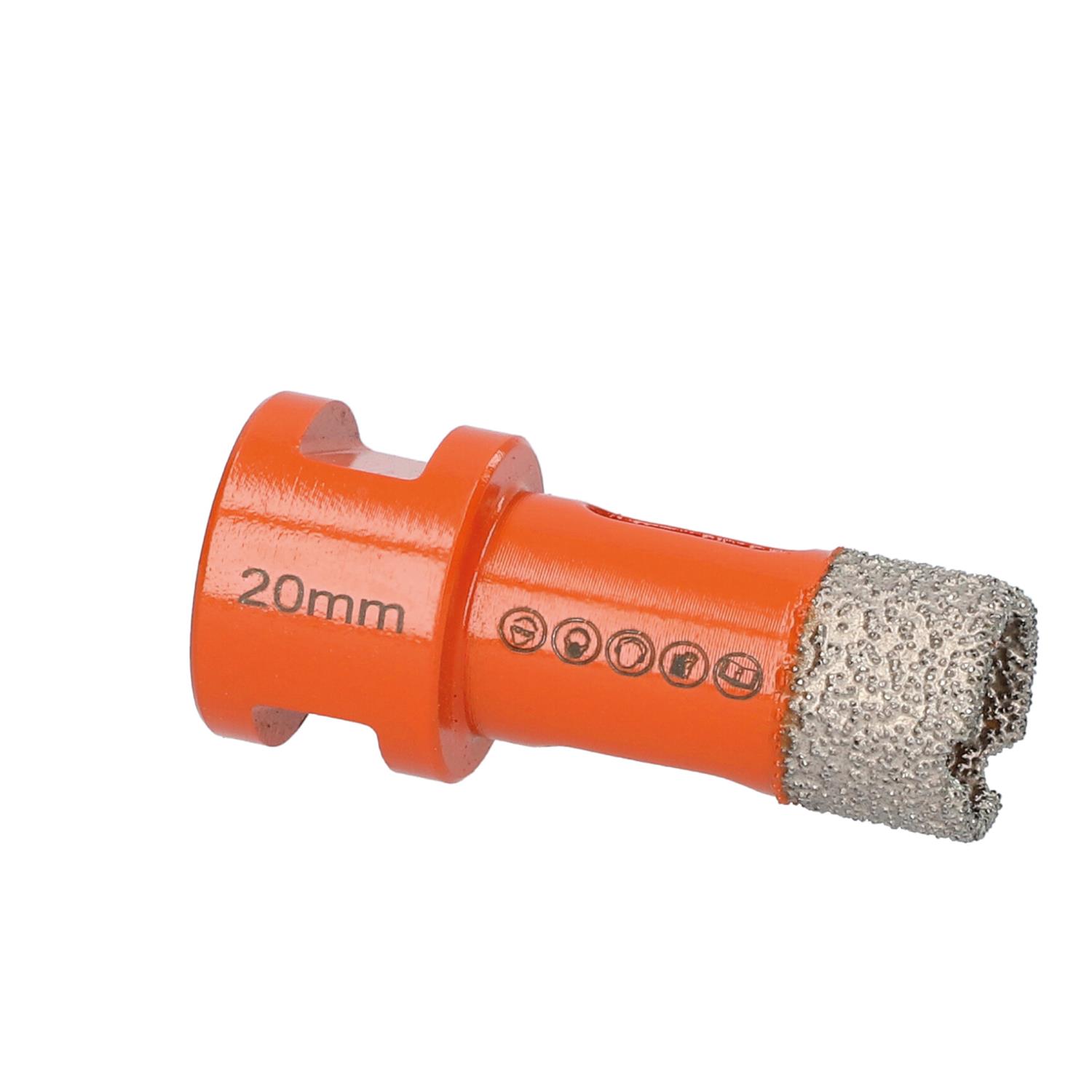 Diamantbohrkrone Special Orange M14 Fliesen, Keramik, Feinsteinzeug 20 Mm