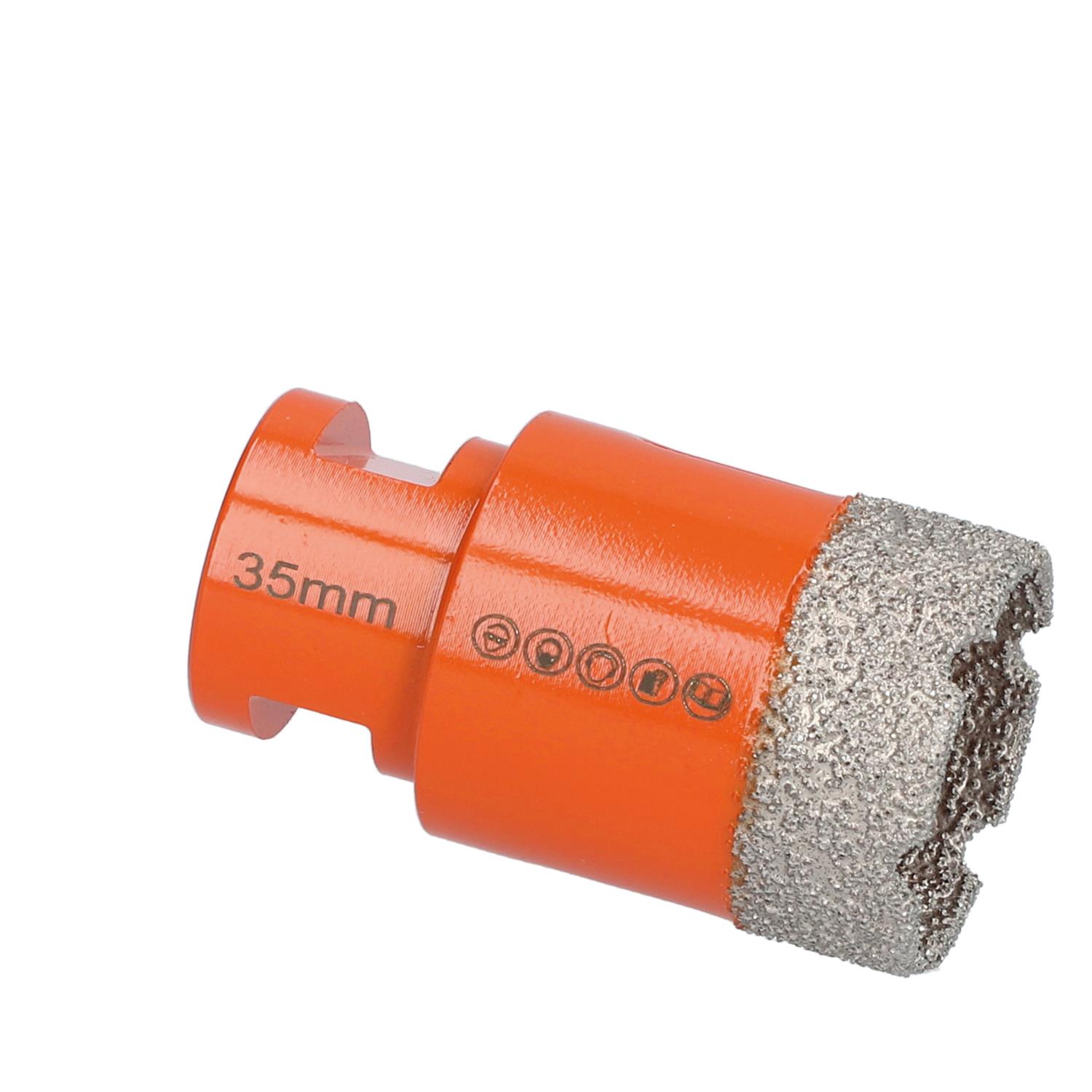 Diamantbohrkrone Special Orange M14 Fliesen, Keramik, Feinsteinzeug 35 Mm