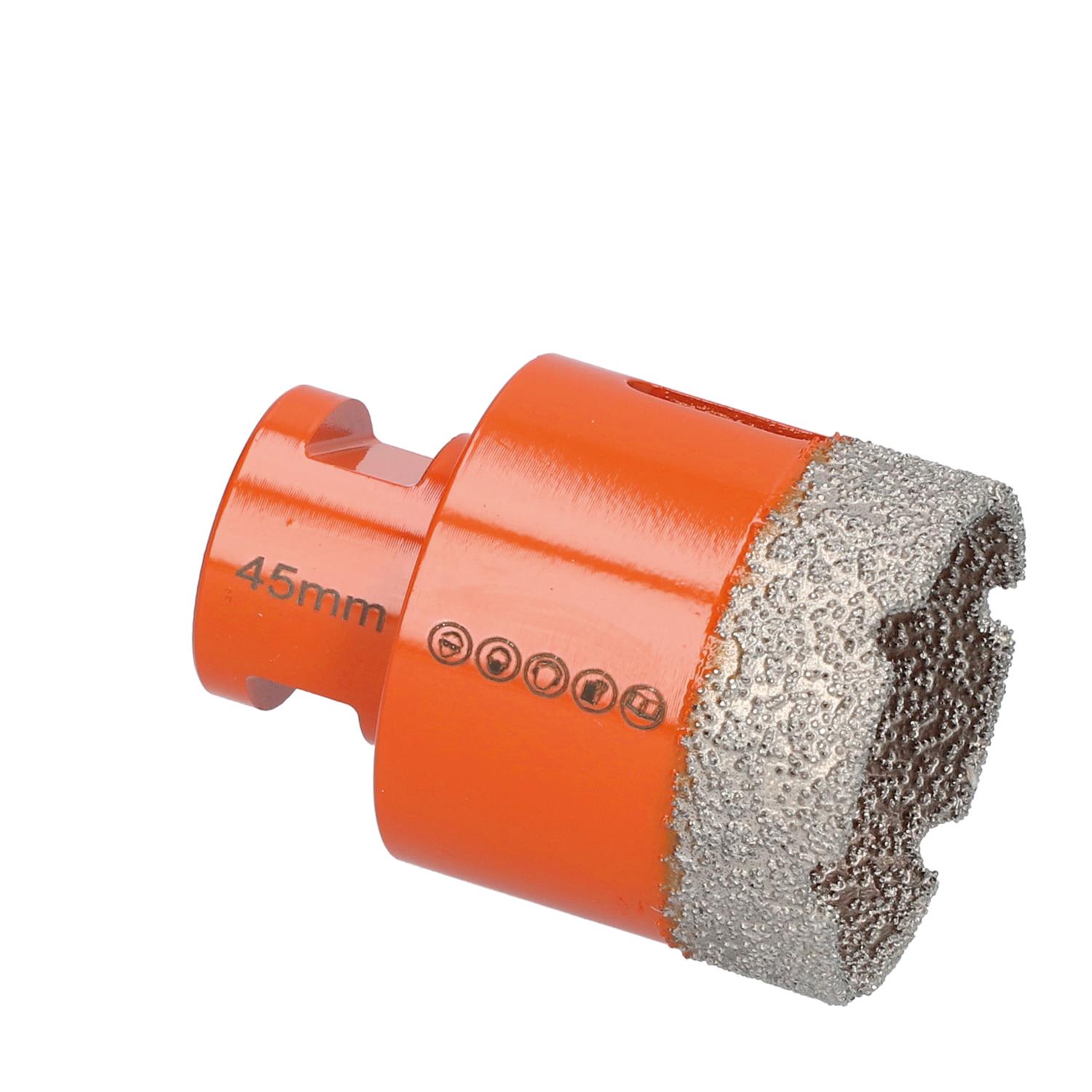 Diamantbohrkrone Special Orange M14 Fliesen, Keramik, Feinsteinzeug 45 Mm