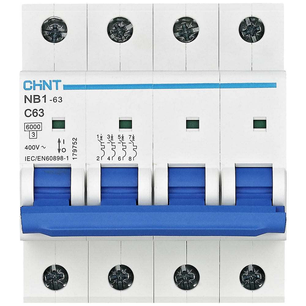 179742 Nb1-63 4p C16 6ka Db Leitungsschutzschalter 4polig 16 A 240 V, 415 V - Chint