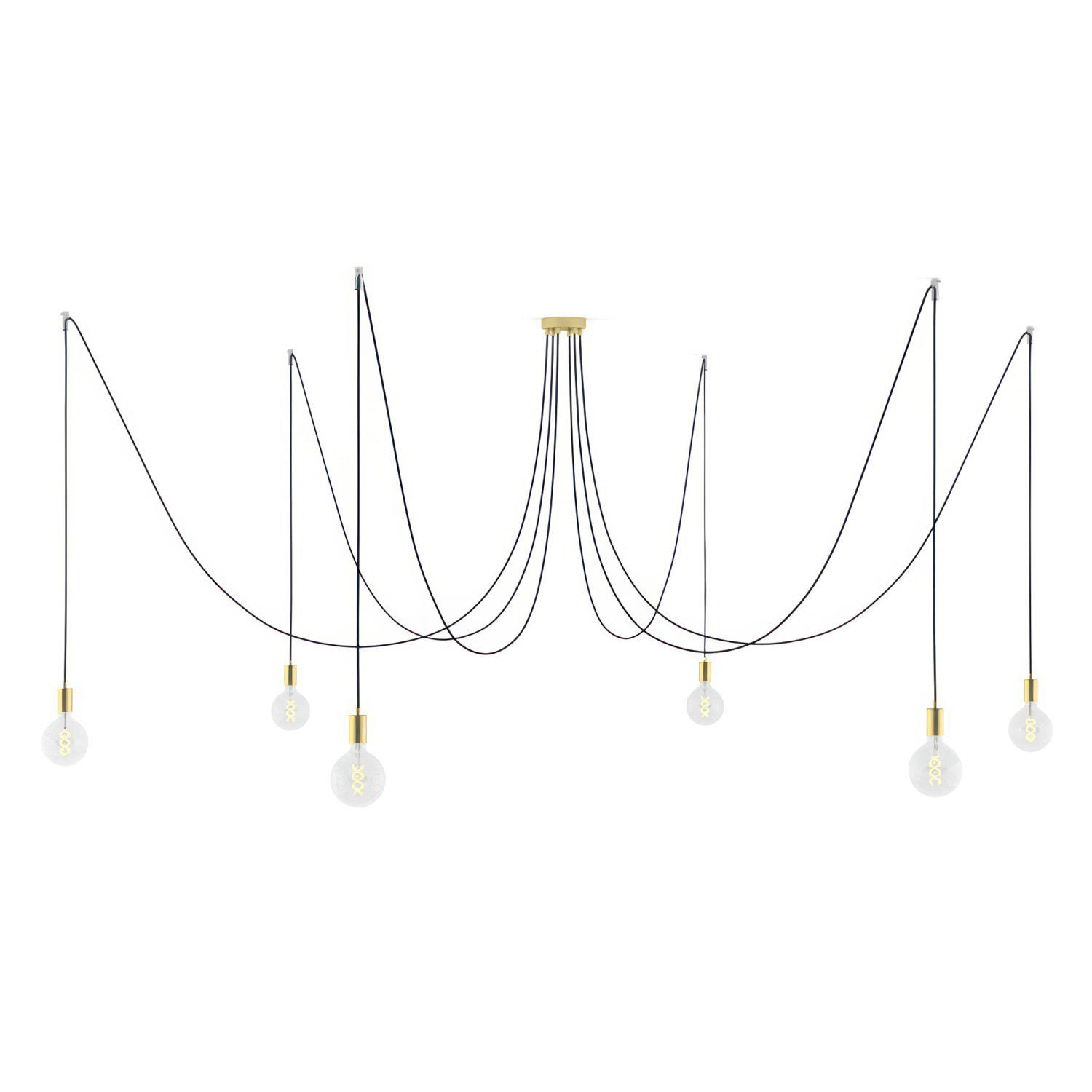 Leuchte Creative-cables Spider 6 Falls Metall Gold 50 Cm