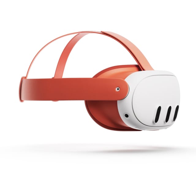 Quest 3 Headset-Einlage und Headset-Riemen (Blood Orange)