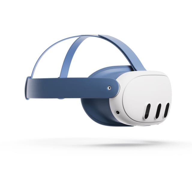 Quest 3 Headset-Einlage und Headset-Riemen (Elemental Blue)