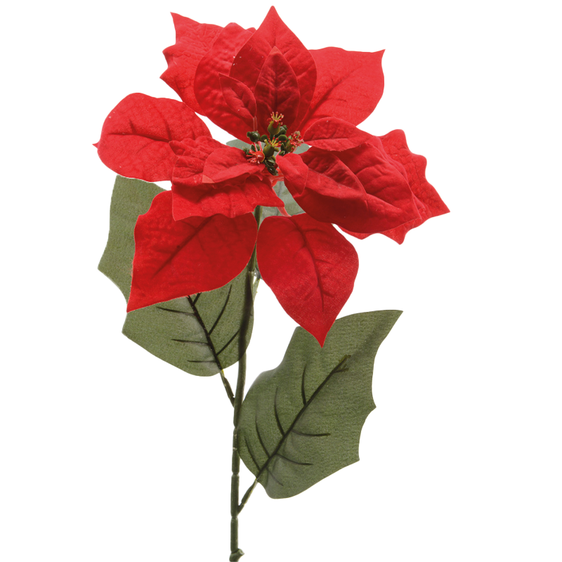 Kaemingk Weihnachtsstern - Poinsettie Rot 67 Cm - Kunstblumen