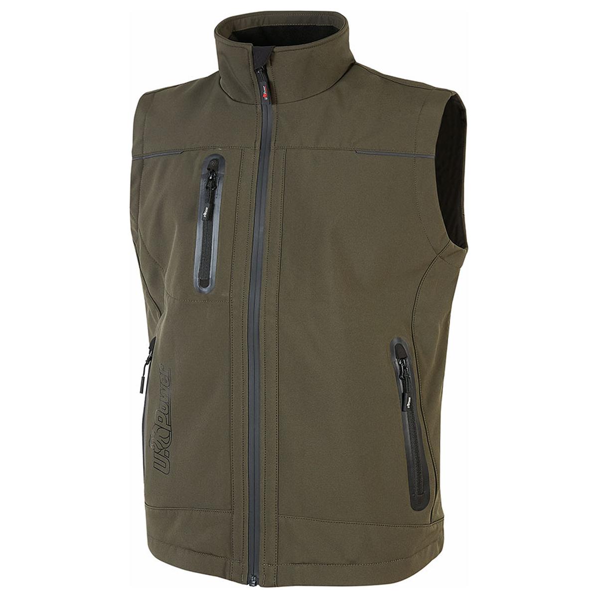 Arbeits-softshell-weste Ã¤rmellos Universe Dunkelgrã¼n 4xl